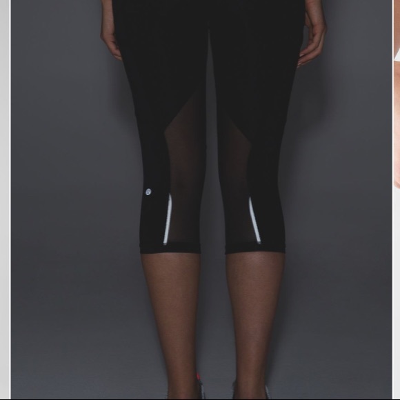 Lululemon outrun crop sz 6 black - Picture 2 of 8